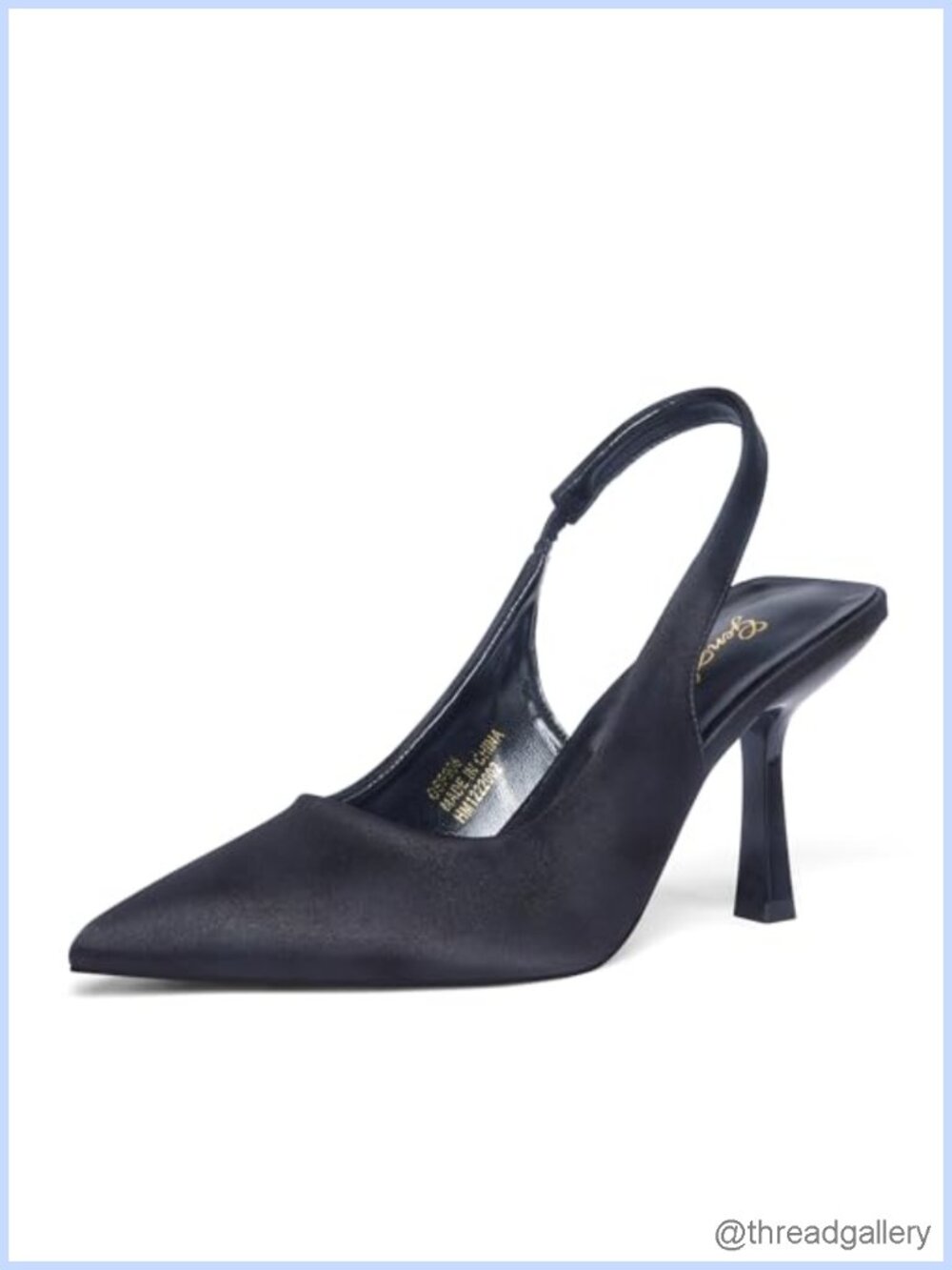 Satin Slingback Kitten Heel Pumps Closed Toe Stiletto Party Dress Shoes